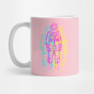 Cyan Magenta Yellow Outline Basic Flight Suit Mug